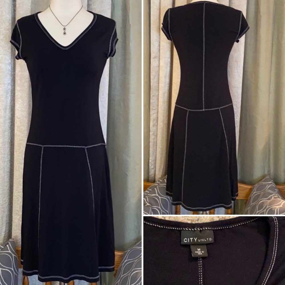 City UNLTD Modal Black Dress